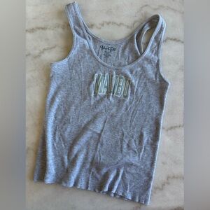 Brandy Melville John Galt  Grey Malibu tank top